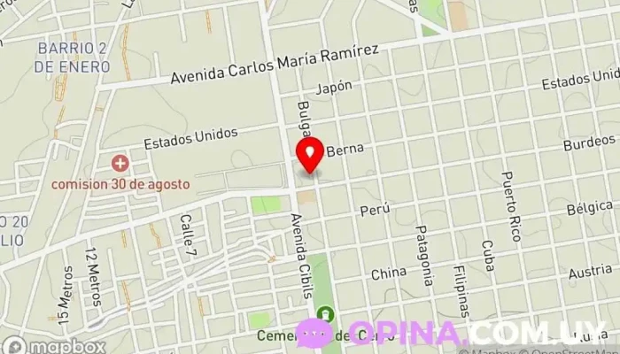 mapa de Chippre Escuela en Montevideo