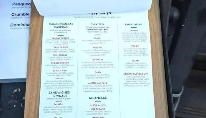 Chivipizza Puerto De Punta Del Este:  Menu