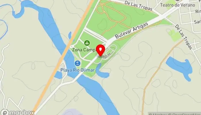 mapa de Chivitel 33 Sucursal Olimar Restaurante de comida rápida en Ejido de Treinta y Tres