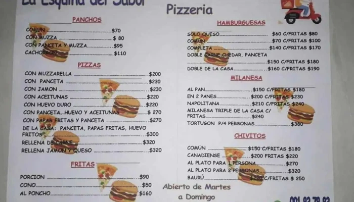 Chiviteria La La Esquina Del Sabor Menu - Restaurante de comida para llevar