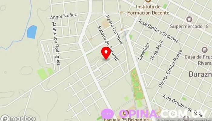 mapa de CIB y gimnasio Varona Gimnasio en Durazno