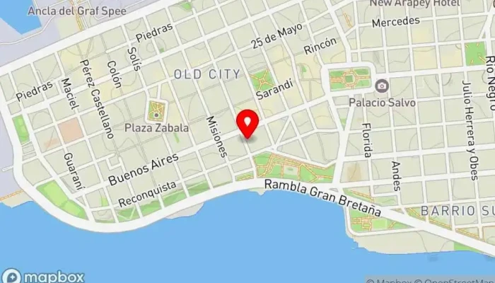 mapa de Circus Hostel Hotel en Montevideo