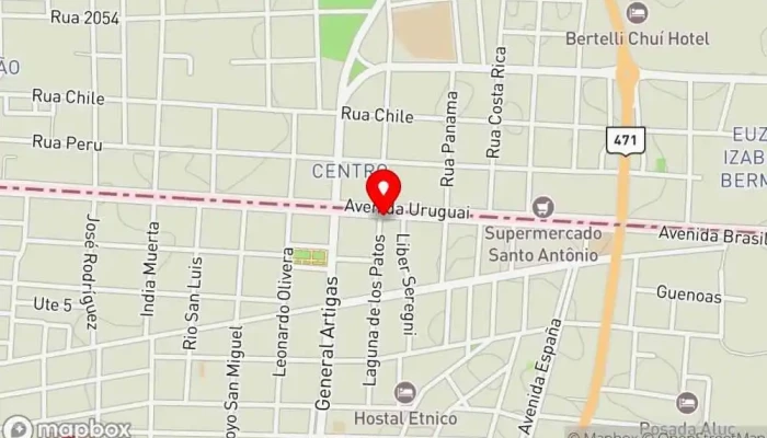 mapa de City Free shop Centro comercial en Chuy