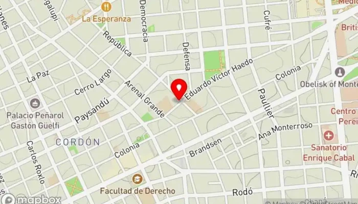 mapa de Clandestino Bar Bar en Montevideo