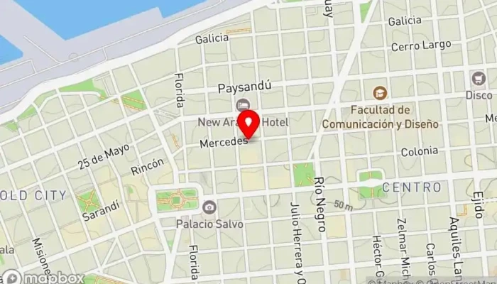 mapa de Claridge Hotel Hotel en Montevideo