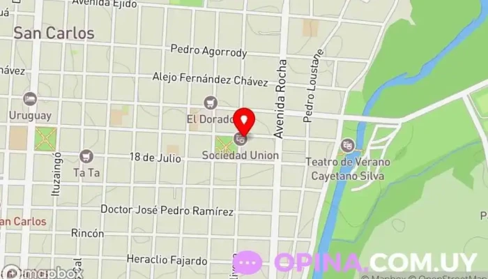 mapa de Clases de canto María Amaya San Carlos  en San Carlos