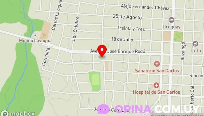 mapa de Clases Particulares en Maldonado y San Carlos academia FyM Servicio de clases particulares en San Carlos