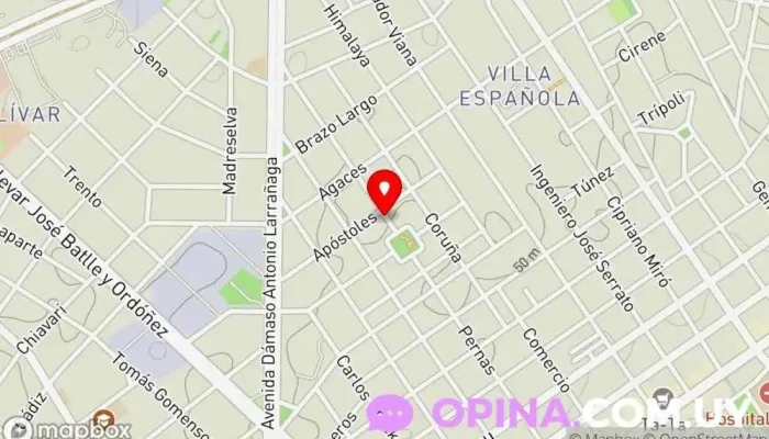 mapa de Claudia Escuela en Montevideo