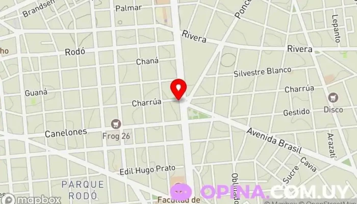 mapa de Clínica Avril Cirujano plástico, Cosméticos, Centro de adelgazamiento en Montevideo