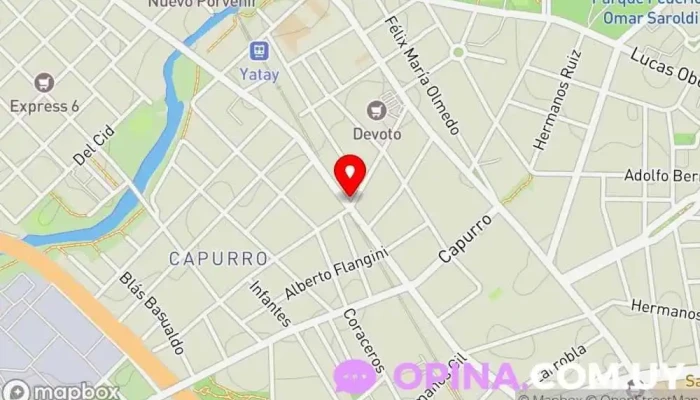 mapa de Clínica Capurro Gimnasio en Montevideo