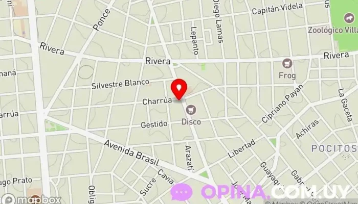 mapa de Clínica CER Clínica de fisioterapia en Montevideo