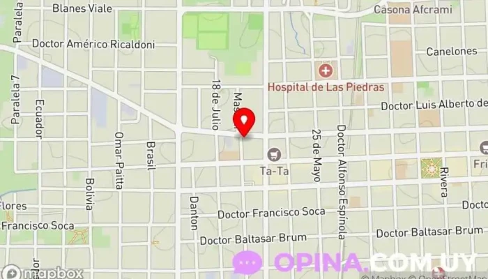 mapa de Clinica De Diálisis DIAVERUM Centro de diálisis en Las Piedras