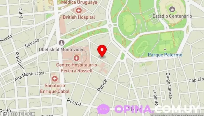 mapa de Clínica del Vértigo Clínica especializada en Montevideo