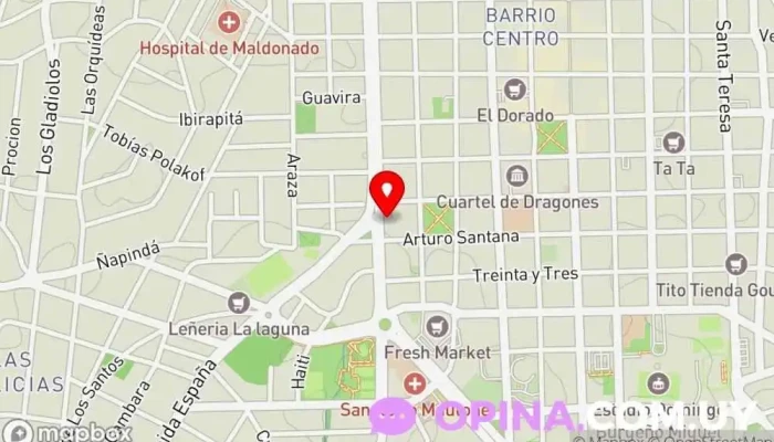 mapa de Clinica dental Córdoba Valdez Clínica dental, Ortodoncista en Maldonado