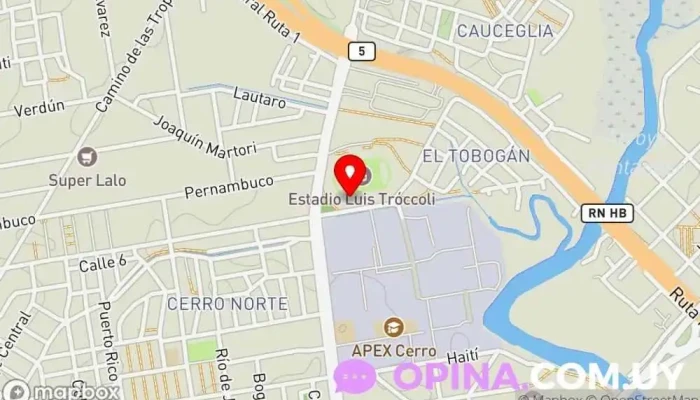 mapa de Clínica dental por imm Clínica dental en Montevideo