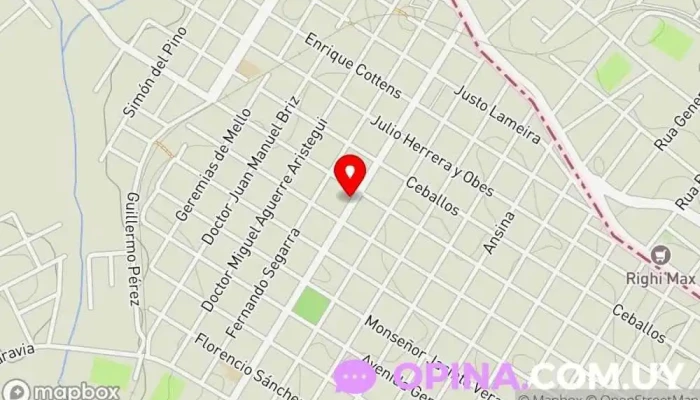 mapa de Clínica ODONTOGÉNESIS. Mecánico protésico dental, Clínica dental, Dentista en Rivera