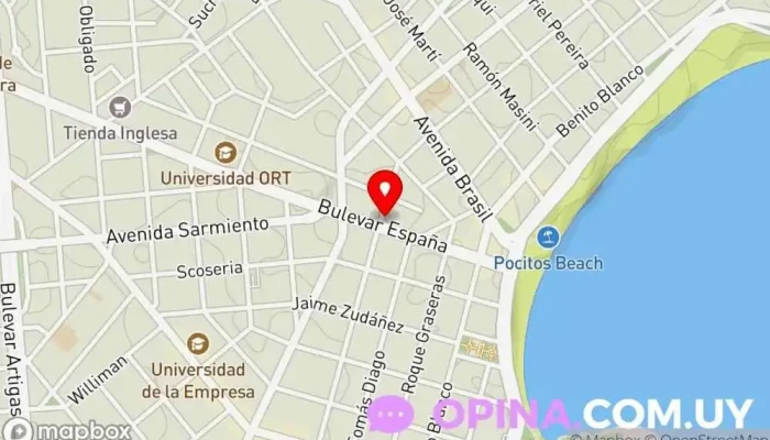 mapa de Clínica Odontología Cavalleri Pocitos - Dental, Health & Beauty Clínica dental, Esteticista, Dentista cosmético, Periodoncista de implantes dentales, Dentista, Servicio de urgencias dentales, Ortodoncista, Dentista infantil en Montevideo