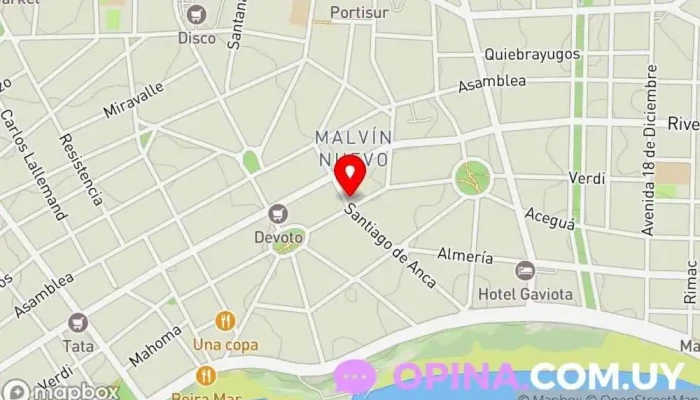 mapa de CLINICA ODONTOLOGICA DRA ADRINE KARAKOUSSIAN Clínica dental en Montevideo