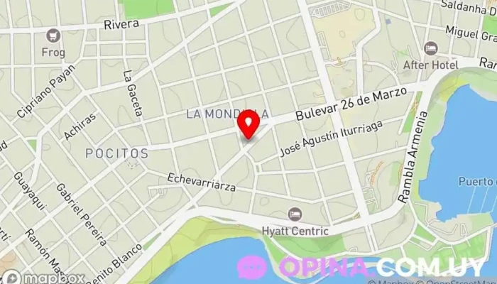 mapa de Clínica Odontológica Mint Dentista, Médico en Montevideo