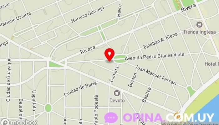 mapa de Clínica Sofía Médico en Montevideo
