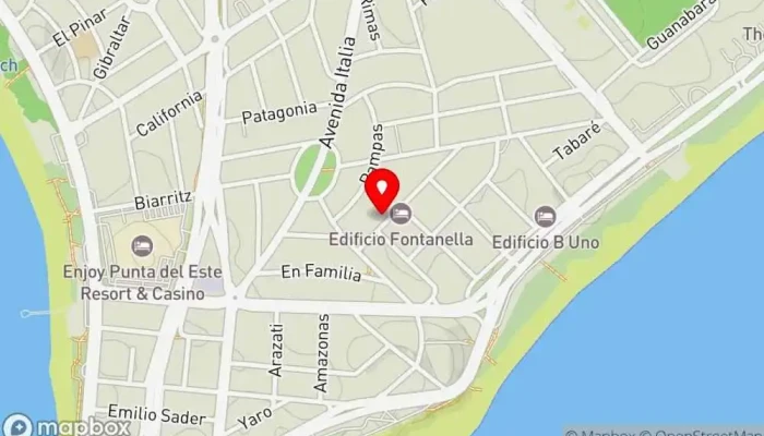 mapa de Club al mar Bar en Punta del Este