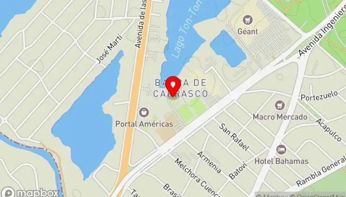 mapa de Club Alemán de Montevideo Club de tenis, Servicio de catering, Salón para eventos, Restaurante en Ciudad de la Costa