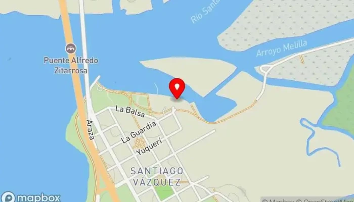 mapa de Club Alemán de Remo Montevideo Instalaciones deportivas en Santiago Vázquez
