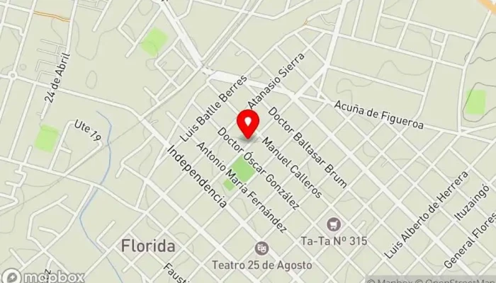 mapa de Club Artigas Pizzería en Florida