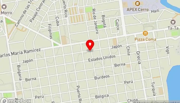 mapa de Club Belgrano Bar en Montevideo