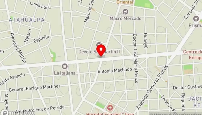 mapa de Club de la Papa Frita Restaurante de comida rápida, Restaurante en Montevideo