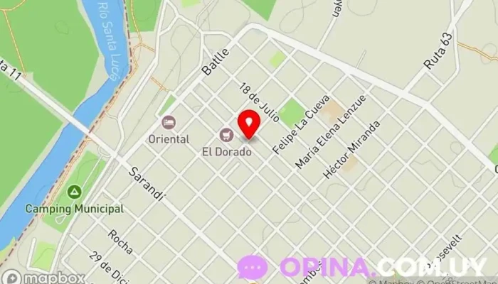 mapa de Club de Niño Proyecto Sonrisas Educación mixta en Santa Lucía