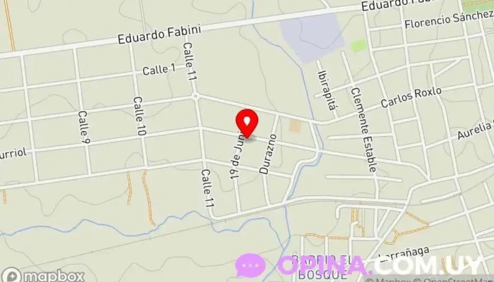 mapa de Club de niños Escuela en Pando