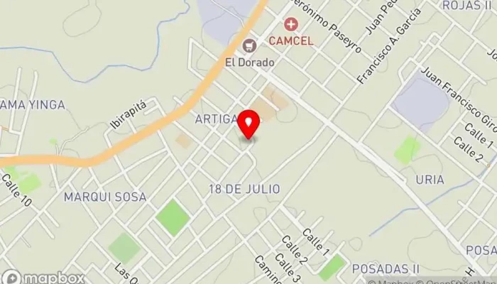 mapa de Club De Niños Rio Branco INAU Escuela en Rio Branco