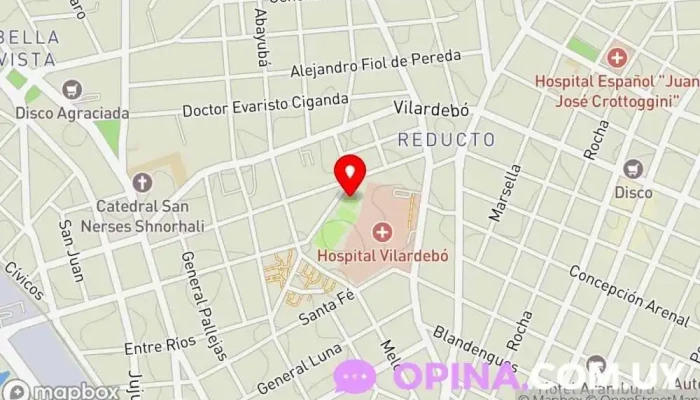 mapa de Club Deportivo Reducto Club deportivo en Montevideo