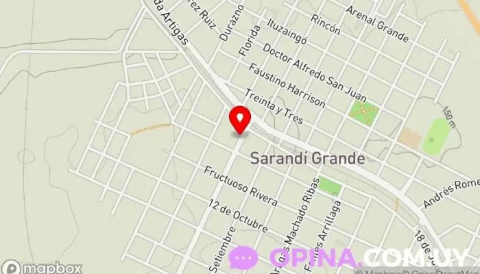 mapa de Club Deportivo Social Sarandí Club deportivo en Sarandí Grande