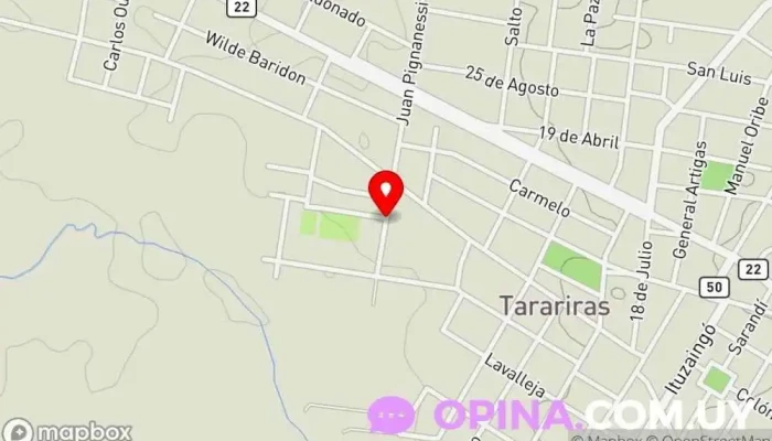 mapa de Club Maracaná Tarariras Gimnasio en Tarariras