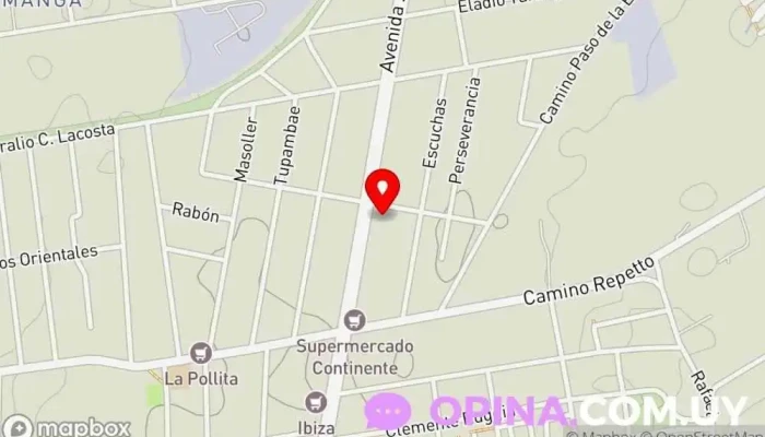 mapa de Club Social Piedras Blancas Club social en Montevideo