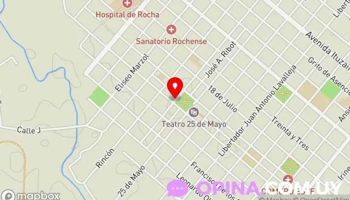mapa de Club Social Rocha Club social en Rocha