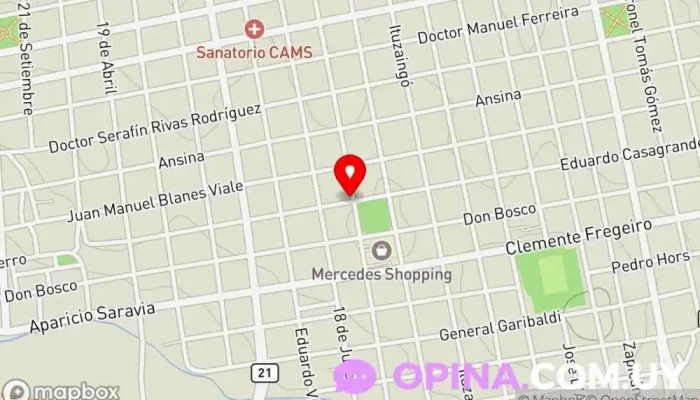 mapa de Club Social y Deportivo Asencio Club en Mercedes