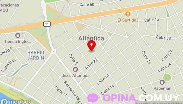 mapa de Club Social y Deportivo Atlántida Club en Atlántida