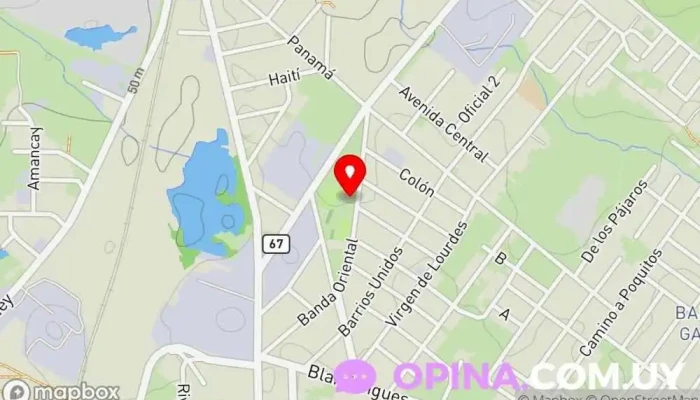 mapa de CLUB SOCIAL Y DEPORTIVO LAS PIEDRAS Campo de fútbol, Gimnasio en Las Piedras