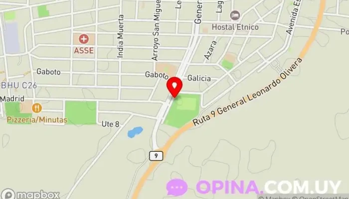 mapa de Coche Escuela '' Frontera'' Autoescuela en Chuy