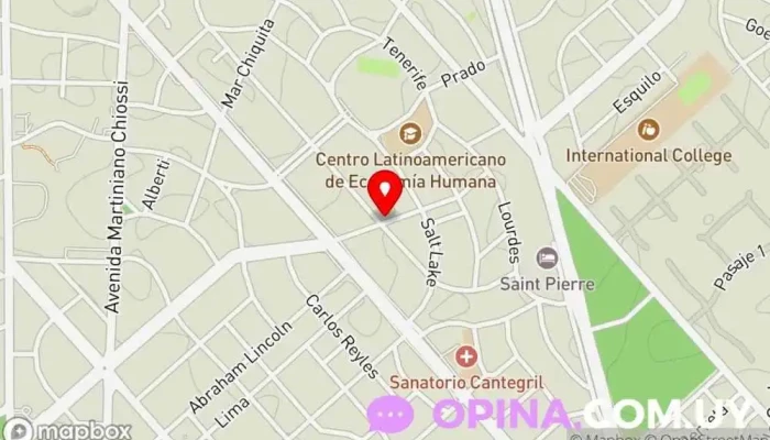 mapa de Colegio Growing Up Jardín de infancia en Punta del Este