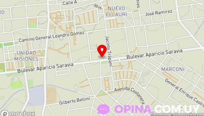 mapa de Colegio Obra Banneux Escuela en Montevideo