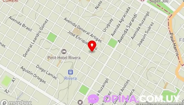 mapa de Colegio RODÓ - Pre-escolares Escuela en Rivera