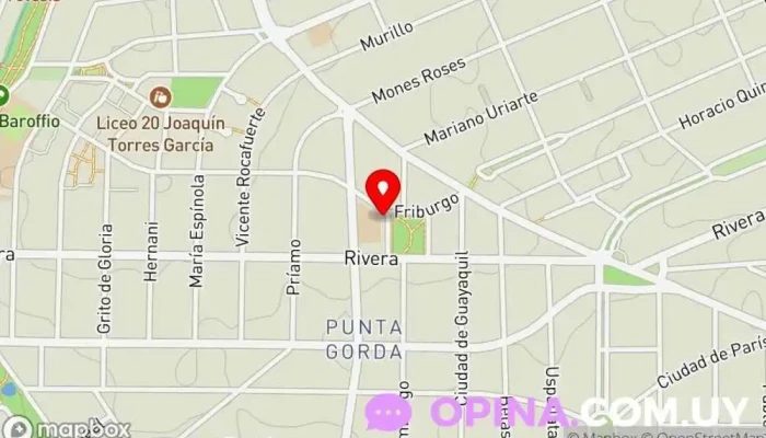 mapa de Colegio Santa Rita Colegio privado en Montevideo