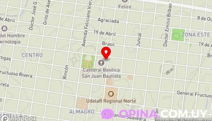 mapa de Colegio y Liceo Sagrada Familia Instituto de secundaria en Salto