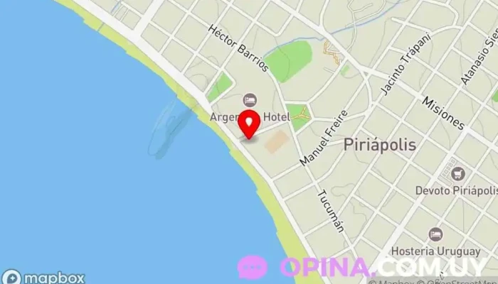 mapa de Colonia de vacaciones, Piriapólis. Ex Hotel de Baños. Centro de educación especial en Piriápolis