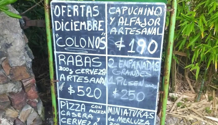 Colonos Fabrica De Alfajores Menu