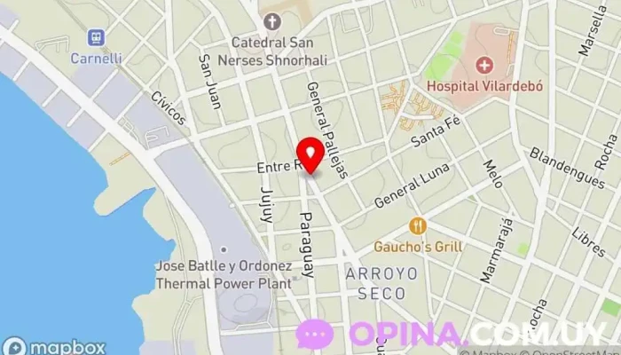 mapa de Colour Power Escuela de peluquería en Montevideo